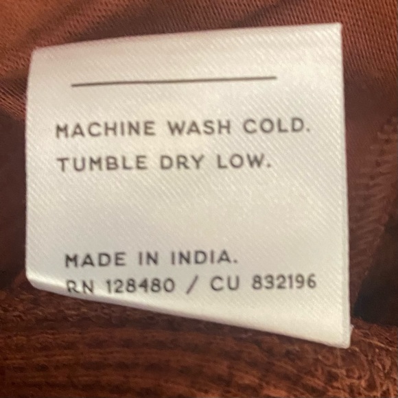 PACT WOMENS’S ORGANIC COTTON WAFFLE WIDE LEG CROP PANTS IN MAHOGANY SIZE MEDIUM - Picture 4 of 8